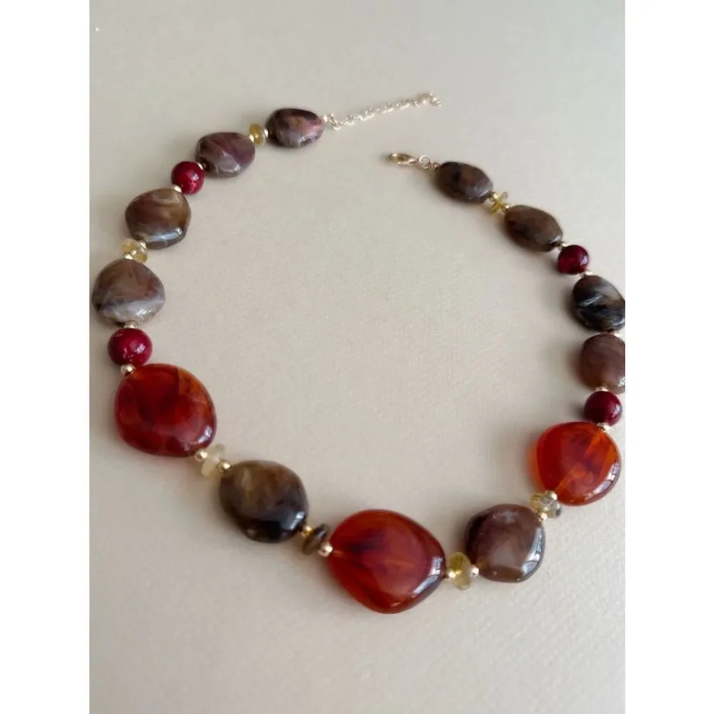 Boho beaded necklace N2120